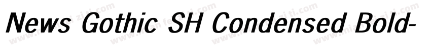News Gothic SH Condensed Bold字体转换